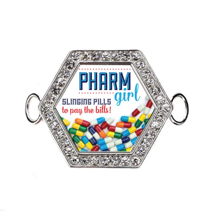 Chic Silver Charm Bangle Bracelet for Fashionable Pharmacist Women