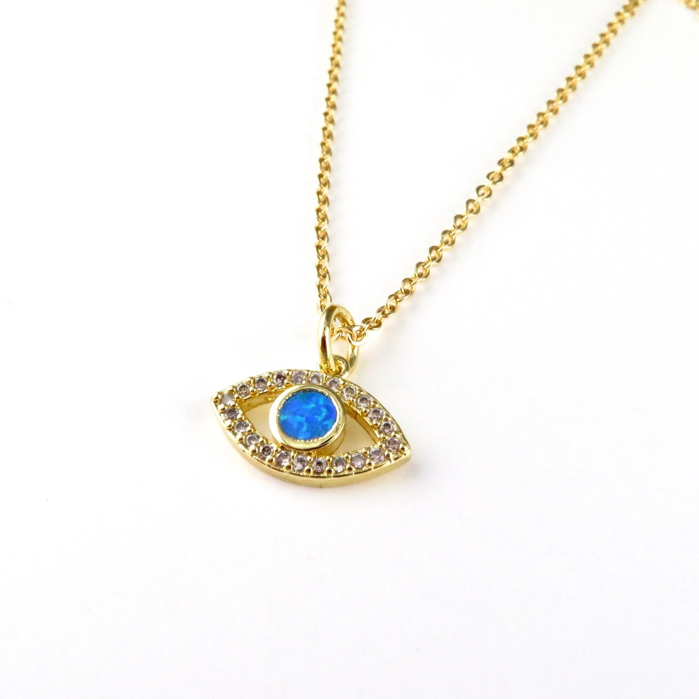 Sparkly Opal Eye Necklace