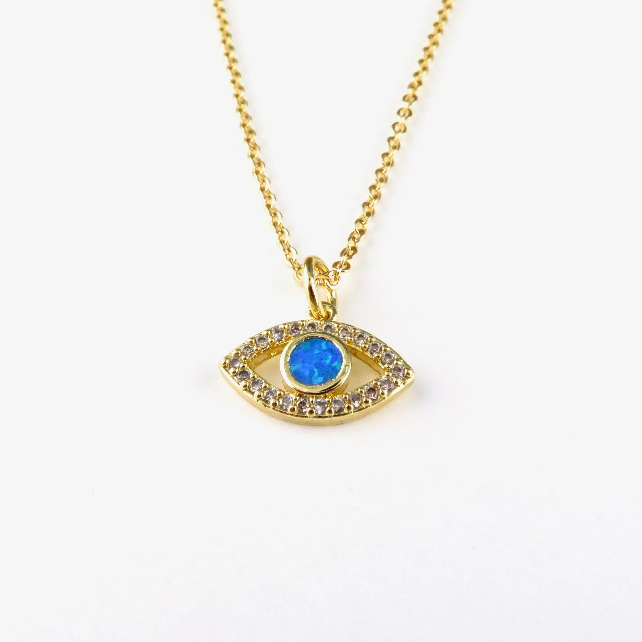 Sparkly Opal Eye Necklace
