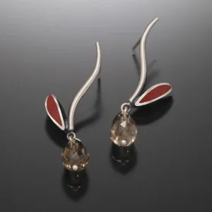 Stem Earrings (red)