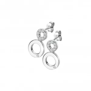 Sterling Silver White Topaz Balance Earrings DE720