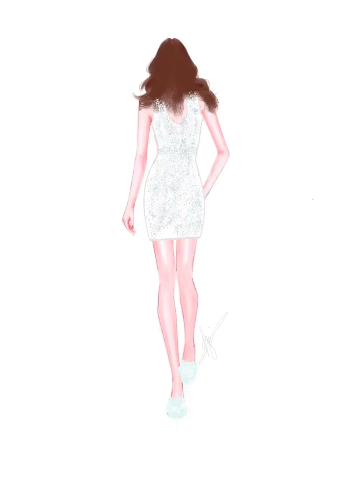 Timeless exquisite mini wrap offwhite dress