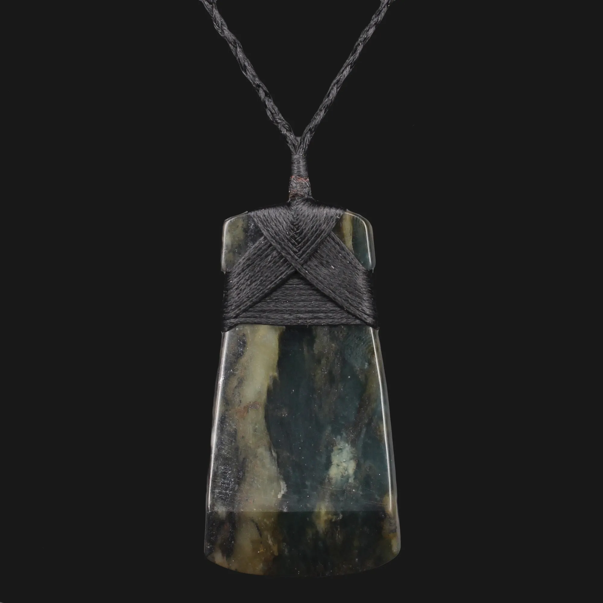 Unique Maori Jewelry Hand-Carved Toki Style Pendant Necklace - One-of-a-Kind Flower Jade  Necklace for Special Gift - Adjustable and Crafted