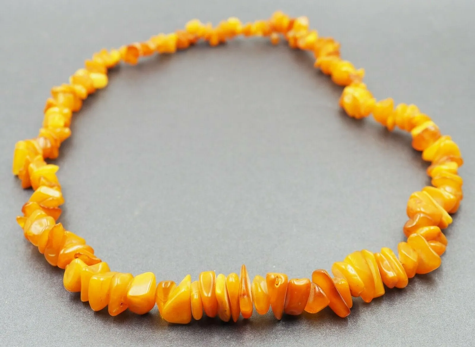 Vintage Natural Butterscotch AMBER Necklace with Stones Graduating in Size