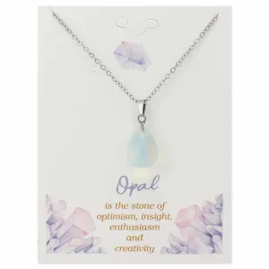 Zad Gemstone Drop Opal Necklace